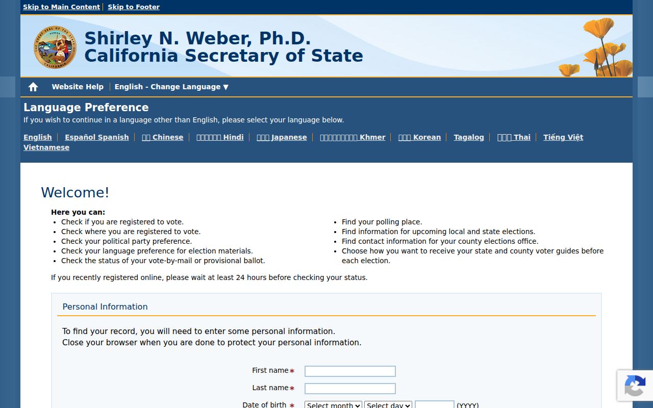 Windsor residents directory California voter status lookup