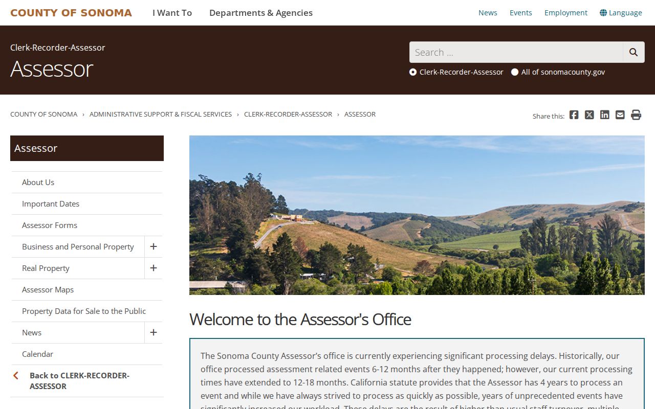 Windsor residents directory Sonoma County assessor portal